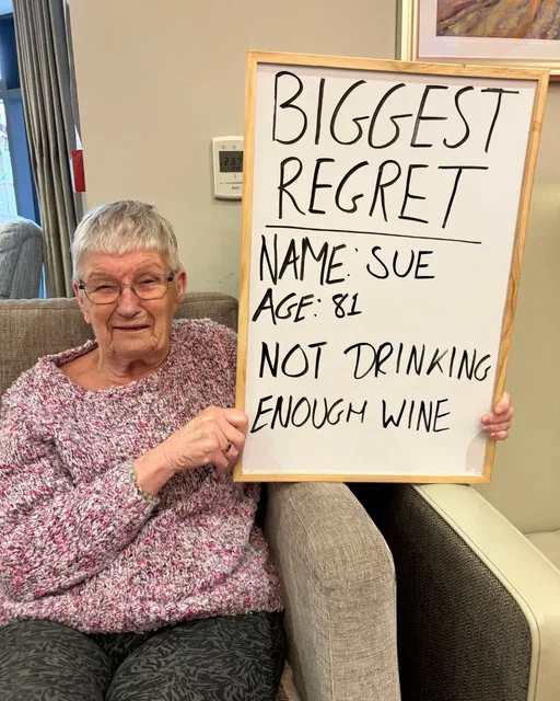 Wine = Sue’s answer to everything 😅🍷 Home: @Tanglewood Care Homes 