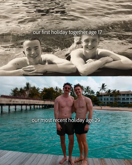 we didn’t go away for a couple of years (because of the incident - look back a few posts to see) but had the best time. I was looking back at old pictures from our first trips together and realised how much we’ve changed. we were just babies then 🥺😭 #husband 