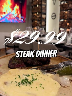 $29.99 STEAK DINNER 🥩 🍽️ Putting you on this Happy Hour ASAP!! This is Origen steakhouse in Gilbert, with another location coming soon to Phoenix.. 👀 Here’s everything we ordered from the Steak Lover’s Happy Hour menu: 🍹 Hibiscus Mezcalita - $10 🍹 Classic Margarita - $10  🫓 Queso Fundido - $12 🌽 Elote - $12 🥩 10 OZ Filet Mignon with jalapeños & mashed potatoes - $29.99 🍰 Flan (dessert) - $8  Everything was soooo delicious and good quality food 😋 Loved the Filet Mignon, Queso and Hibiscus drink especially. They also have Ribeye Steak and NY Strip available on this Happy Hour, Sunday-Thursday from 3pm-5pm only.  📍 Gilbert location: 301 N Gilbert Rd, Gilbert, AZ 85234 • #phoenixarizona #steakdinner #happyhour #azfoodie 