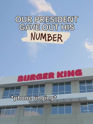 Yes! Tom, President of Burger King, is REALLY taking your calls and texts. What do you think BK needs to fix? Call him at 305-874-0520. By participating, you agree to program terms at bk.com/yourwayterms.