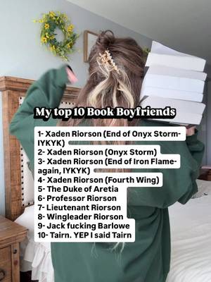 I thought it was time to update the lineup 🐉🙂‍↕️ #bookboyfriend #onyxstorm #fourthwing #fantasybooks #xadenriorson book boyfriend ranking book recommendations romantasy books