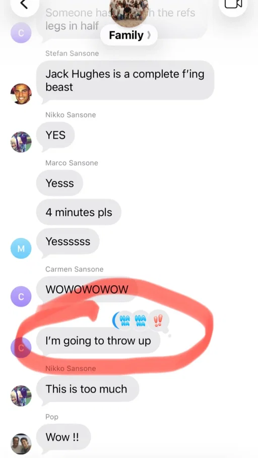 Someone said they might throw up 😂 