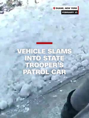 Body cam video shows the moment New York State Police trooper Bailey Martin’s patrol car was struck by another vehicle. NYSP says Martin was transported to a medical center for further evaluation, sustained non-life-threatening injuries and has since returned to duty.
