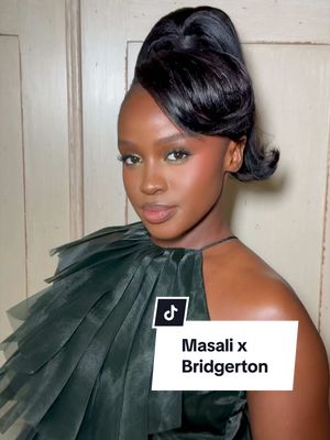 M A S A L I  B A D U Z A • Bridgerton press day. Hair & Video by me.   We went for a flicked ponytail with layered side fringe 👌🏾 #dionnesmith #masalibaduza #bridgerton