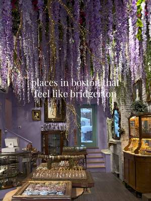 happy bridgerton day pt. 2 to those who celebrate 🪻this hair & jewelry store in beacon hill immediately feels like you’re being transported  #bucketlistboston #bridgerton #beaconhill 