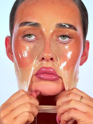 WET SKIN💦 all products are listed below!  • @Lancôme  - BiFacial makeup remover • @byoma  - Foaming rice deep cleanser  • @bareMinerals UK  - Skinlongevity barrier boosting serum   #peeloffmask #glassskin #peeloffmakeup #trendingmakeup #makeupmakeup 