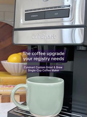 Add this to your registry and never pay $7 for a latte again ☕ #cuisinart #weddingreigstry #reigstrystaples #coffeemaker