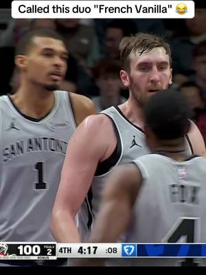 7'4" Victor Wembanyama and 7'1" Luke Kornet on the court together 😳 #wemby #NBA #basketball #spurs 