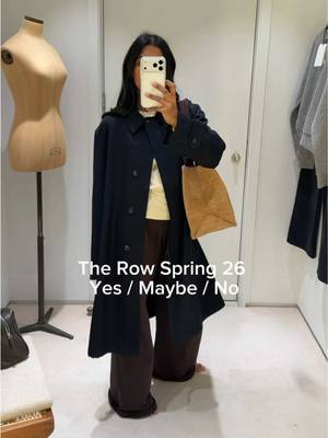 Tried on The Row Spring 26 before launch (!!) and I was strict. At these prices, it has to be an immediate yes. No hesitation. No “maybe I could find similar.” Some pieces were perfect. Some surprised me. Some didn’t make the cut. #TheRow #SpringStyle #LuxuryEdit