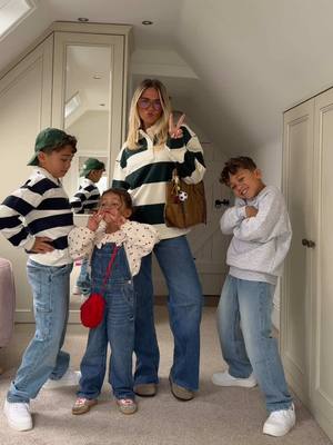get ready with us 👖 whole family in denim from @H&M ad 