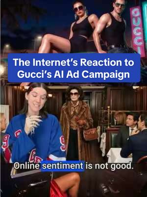 AI isn’t luxury, or is it? Gucci’s new “Created with AI” campaign is sparking backlash online with critics calling it cold, fake, and disconnected from what luxury stands for. Gucci’s new creative director, Demna loves an ironic bit  Is this campaign innovation, cultural commentary, or performative rage-bait? Watch and decide. @cait.cavell 