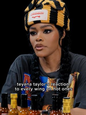 #teyanataylor's reaction to every wing on #hotones 🔥