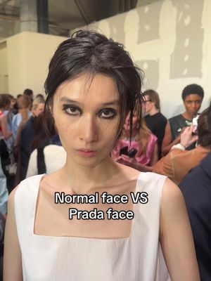 The @Prada effect in action backstage at AW26 #prada #backstage #models #mfw