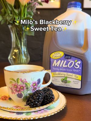 This season’s diamond? 💎 Berry hard to ignore. Milo's Limited Edition Blackberry Sweet Tea—already the talk of the ton. 🫖✨    Sip swiftly—such delights never linger long!  #DrinkMilos #MilosMoment #tea #sweettea #blackberry 