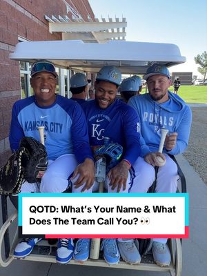 Clubhouse nicknames. 🤪 #nicknames #qotd #kcroyals #SpringTraining 