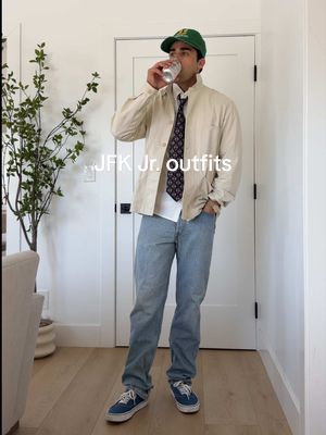 JFK Jr. inspired outfits. 90’s pieces from: @Rebalance Vintage  . . . #90sfashion #90sstyle #jfkjr #mensfashion #mensstyle 