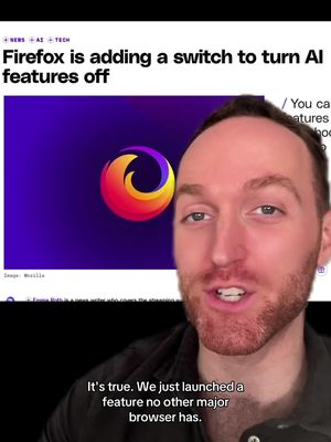AI controls live in the latest version of Firefox. This means a single place to manage, customize, or completely block AI features in the browser. 