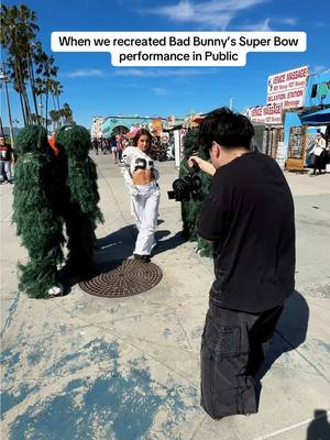 It’s the dancing bushes for me! Comment BAD BUNNY if you wanna see the results!?!? #behindthescenes #badbunny #SuperBowl 