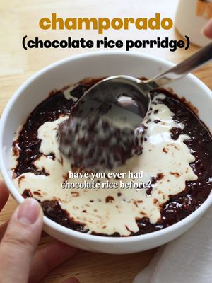 have you ever had champorado?  it’s a filipino dish, which is a thick chocolate rice porridge. super cozy and has been my breakfast the past few days 😌 when i was a kid, my dad actually taught me a shortcut method—pouring Swiss Miss or @Nestlé USA Milo hot chocolate over already cooked rice LOL. it was sooo good, i sometimes still eat it like that every now and then when a craving hits but here, im showing you hot to make it from scratch! full recipe on my blog! #BitesByBianca #Champorado #NYCCreator 