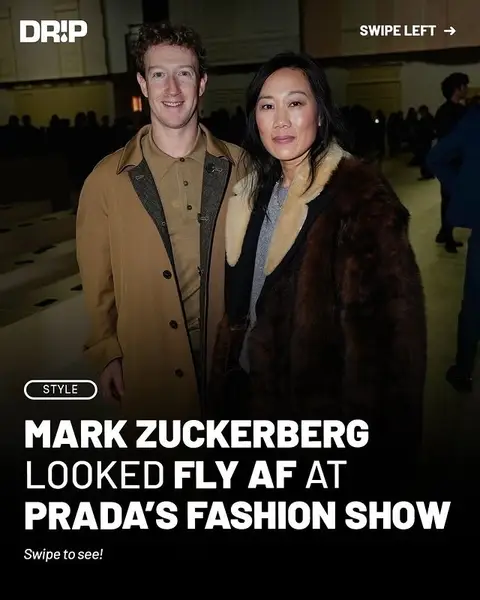 Mark Zuckerberg just made his fashion show debut at the Prada Fall 2026 show in Milan 🔥 #markzuckerberg #zuck #prada #milanfashionweek #hypebeast #designerfashion 