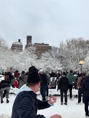 The viral snowball fight in New York City had some star power -- 49ers QB Mac Jones was in the park -- before things went south.
