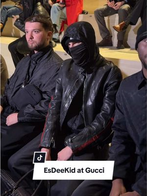 No skips at the Gucci front row today. EsDeeKid sits front row at the house's FW26 in Milan. #esdeekid #gucci #milanfashionweek #adl #fashion