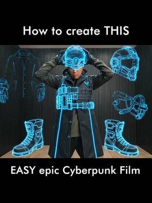 See how to create a Cyberpunk film below! 👇  1. Go to firefly.adobe.com/boards  2. Create a Board  3. Upload a reference image  4. Type in the prompt "His phone activates a glitchy hologram that builds his outfit piece by piece, then grows on him as he puts on the helmet. The cyberpunk world builds in the background around him" and generate  5. Create different cyberpunk scenes using prompt keywords like "A sweeping, cinematic landscape of a neon-soaked cyberpunk city at night, towering skyscrapers with holographic billboards, flying vehicles leaving light trails, volumetric fog reflecting blue and pink light, ultra-detailed 8K."  6. Click on an image and convert to video  7. Type in the prompt for the video  8. Export to Premiere  9. Add in your preferred sequence  10. Export to mp4  Every great film starts with a vision, but getting that vision out of your head and onto the screen is the real challenge. That’s where Adobe Firefly Boards comes in. I use Boards to moodboard every shot, layering reference images and AI prompts to nail the "Cyberpunk" aesthetic before I even hit record. #adobepartner @Adobe Video @adobefirefly 