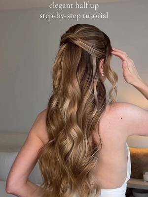 quick & romantic half up hairstyle♥️perfect for bridal, prom, or any special occasion as always, I’m wearing @Luxy Hair’s 20” Seamless Collection in Bronde Balayage.  They’re perfect if you have fine or thin hair - blend beautifully and feel comfortable in any hairstyle Use code AGABOURY to save! Everything’s linked in my bio✨ #luxyhair #luxyhairpartner #hairtutorial #easyhairstyles #halfuphairstyle  