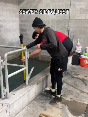 Fishing for sewer ball bc of course 🎣  #NiagaraIceDogs #hockeytiktoks #OHL 