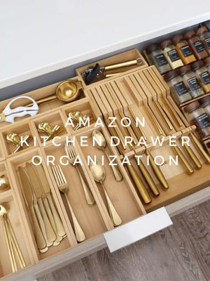 Amazon Kitchen Drawer Organization 🍴 #amazonfinds #organization #kitchen #Home #asmr 