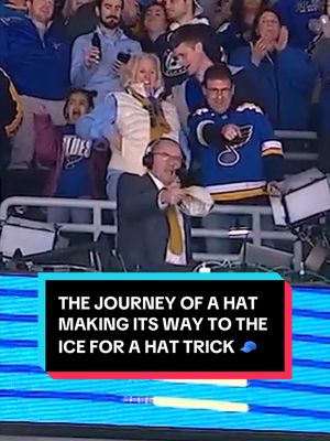 did the hat ever make it?! 🥺 #NHL #hockey #sports #blooper #StLouisBlues 