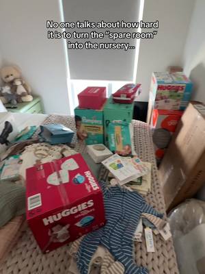like are we just supposed to get rid of all our extra furniture? what about all the stuff we might potentially need one dayyy and don’t want to throw out 😅  #nesting #firsttimemom #35weekspregnant #nursery #pregnancytiktok 