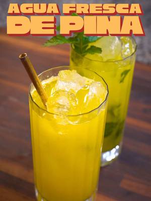 this recipe is so easy and delicious 🍍 recipe below 👇🏽  AGUA FRESCA DE PIÑA YIELD: 4 QUARTS + 1PINT 1,465g pineapple, ripe and cut into chunks  2,500g water 820g simple syrup  105g lime juice Diamond Crystal kosher salt Working in batches, blend the pineapple and water until smooth and pass through a fine mesh strainer (reserve pulp). Blend reserved pulp with some water and pass through the strainer. “Season” the pineapple water with simple syrup, lime juice and a pinch of salt. Serve over ice. 
