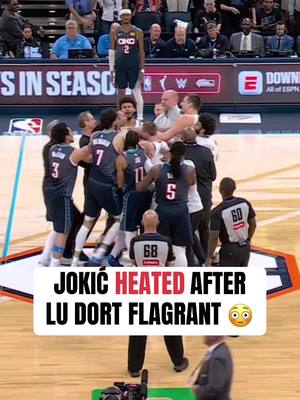 Nikola Jokić got into it with Dort and J-Will 👀 #NBA #basketball #nikolajokic #nbabasketball 
