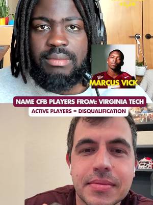 Name as many Virginia Tech players as you can (without naming current Hokies) 🤣