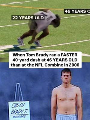 Tom Brady STILL has wheels, even in his 40s 🏃‍♂️💨 (🎥: nobull / X) #tombrady #40yarddash #nflcombine #nfldraft #tb12 