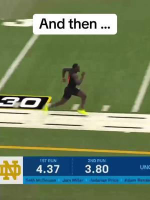 Jeremiyah Love has wheels 🔥 (via @NFL) Watch NFL Combine coverage on @NFL Network through March 1. #nfl #espnsocial