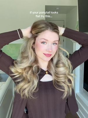 because the fluffier the ponytail the better 🫶🏼🧸🤎 #hair #hairstyle #hairtutorial @amika 