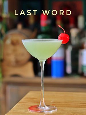 though.  LAST WORD - EQUAL PARTS Green Chartreuse  Maraschino Liqueur  A basic Gin Lime Juice Not a bad drink for me, just not a great one. This one was so popular during covid, it was guaranteed to get engagement, like the old fashioned or even a Paloma. Classic cocktails are definitely more well known these days, because of social media.  I like my job, thank you guys for the nice comments etc, I appreciate it.