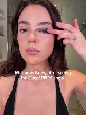 If you see me outside like this mind, your business #gucci2026 #runwaymakeup #smokeyeye #fashionmakeup 