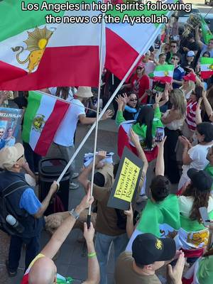 Los Angeles in high spirits following the news of the Ayatollah #iran #iranregime #ayatollahkhamenei 