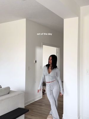 what i’m lounging in, two weeks postpartum 🤍☁️| #OOTD #fitcheck #whatiwore #aloset #matchingset 