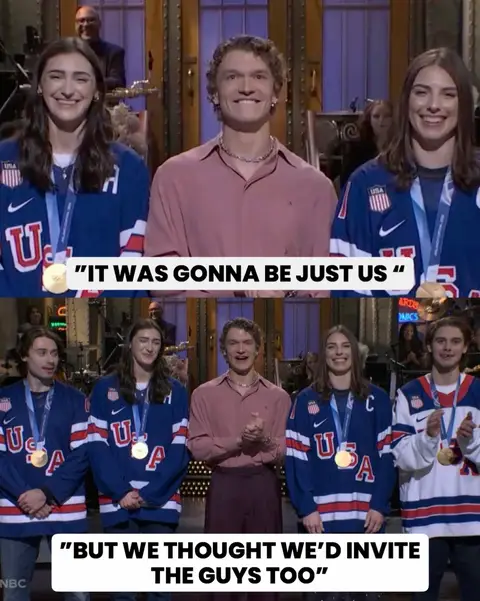 Live from New York, it’s hockey season 🏒✨ Cameo queens Megan Keller and Hilary Knight pulled up to Connor Storrie’s SNL monologue in the most perfect fashion 👏👏👏 #snl #hockey #heatedrivalry #teamusa #newyorkcity 