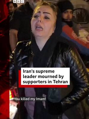 Mourners have taken to the streets of Iran's capital after the news that Ayatollah Ali Khamenei was killed in US-Israel strikes, while others have been seen celebrating. #Iran #Tehran #Khamenei #US #Israel #MiddleEast #BBCNews