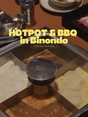 🔥 BINONDO, THIS IS NOT JUST HYPE. If you think you’ve tried the best hotpot already in Binondo, think again. HenHao Hotpot & Barbeque just raised the bar: Unlimited Wagyu Hotpot + Shaokao BBQ, premium meats, legit flavorful soups (White Pepper Pork is a must 🔥), and you grill skewers right at your table. Elegant vibe. Clean place. Sulit sa quality. Hotpot muna or BBQ agad? 👇🥩🔥 📍Henhao Hotpot & Barbeque, Ground Floor, Lucky Chinatown Mall, Binondo Manila #foodtripbakamo #henhao #hotpotandgrill #foodreview #hotpotlover 