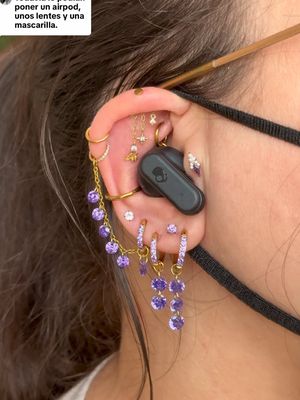 Replying to @TollentsElectric applying for a mask exemption on the next pandemic 😅 #piercingtok #earcuration #earpiercing #earstyling #earstacking 