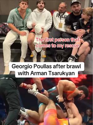 Georgio Poullas got punched by Arman after wrestling match 👀 (via @Georgio poullas, @Joe Renner) #UFC #mma #wrestling #armantsarukyan #georgiopoullas 