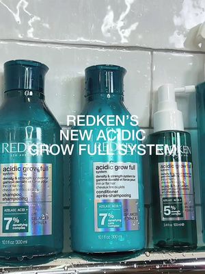 4 easy steps for fuller, thicker-looking hair ✨ Redken’s newest Acidic Grow Full System is now available 🖤