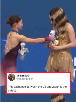 Sports always brings the world a little closer 🌍💙 (h/t Thebestfigen/X) #alysaliu #winterolympics #winterolympics2026 #usa #japan 