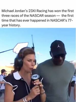 MICHAEL JORDAN JUST THREE-PEATED FOR THE THIRD TIME 🤯 (via @nascar) #michaeljordan #nascar #championship 
